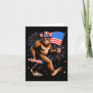 Bigfoot Firework American Flag Bigfoot 4. Juli Karte