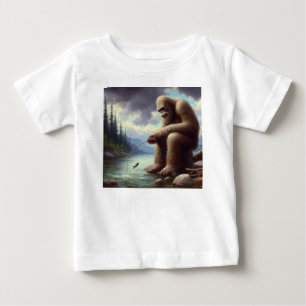 Bigfoot Fischen Baby T-shirt