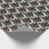 Bigfoot Fischen Geschenkpapier (Ecke)