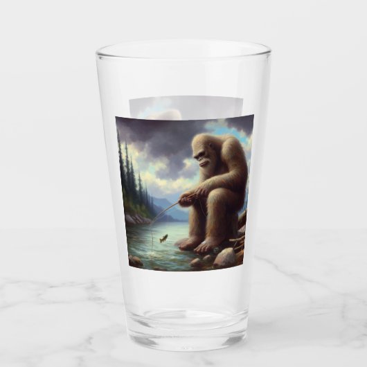 Bigfoot Fischen Glas (Vorderseite)