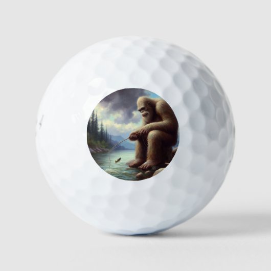 Bigfoot Fischen Golfball (Vorderseite)