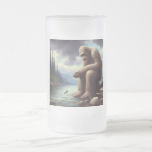 Bigfoot Fischen Mattglas Bierglas