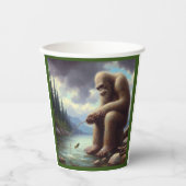 Bigfoot Fischen Pappbecher (Vorderseite)