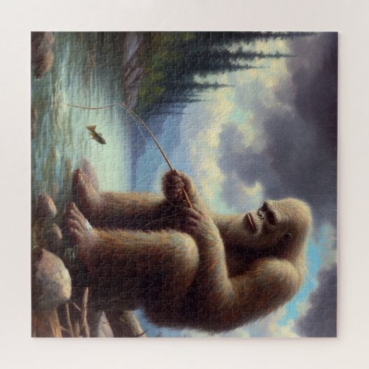 Bigfoot Fischen Puzzle (Horizontal)