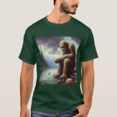 Bigfoot Fischen T-Shirt (Vorderseite)