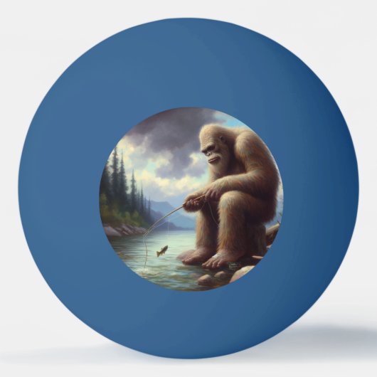 Bigfoot Fischen Tischtennisball (Vorderseite)
