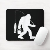Bigfoot-Fischereihemd Lustiger Sasquatch und Fisch Mousepad (Mit Mouse)