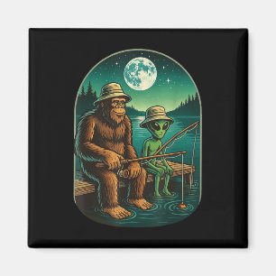 Bigfoot-Fischereishirt Männer Jungen Sasquatch-Ang Magnet