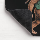 Bigfoot Fisherman Shirt - Funny Sasquatch with Sha Mousepad (Ecke)