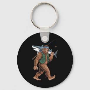 Bigfoot Fisherman Shirt - Lustiger Sasquatch mit H Schlüsselanhänger