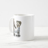 Bigfoot Fishing Funny Sasquatch Fi-shirt Kaffeetasse (Vorderseite Links)