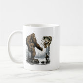 Bigfoot Fishing Funny Sasquatch Fi-shirt Kaffeetasse (Links)