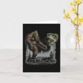 Bigfoot Fishing Funny Sasquatch Fisch Karte (Gelbe Blume)
