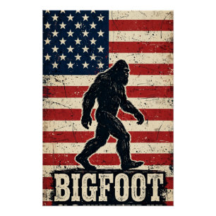 Bigfoot-Flagge-Land Poster