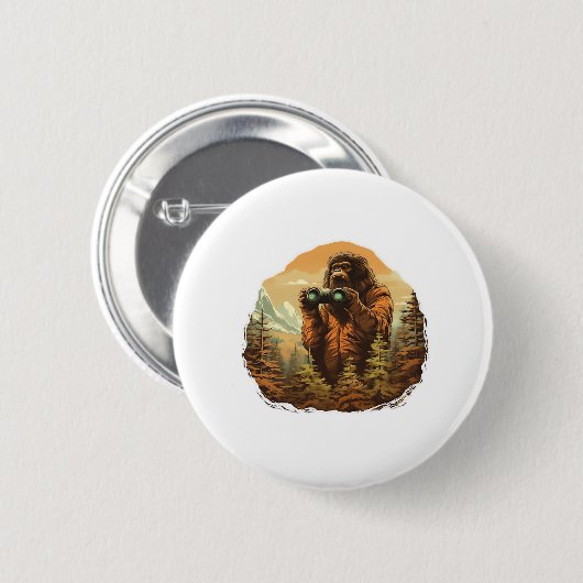 Bigfoot Flüchtige Blick-A-Boo Button (Vorne & Hinten)