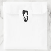 Bigfoot Footprint Quadratischer Aufkleber (Tasche)