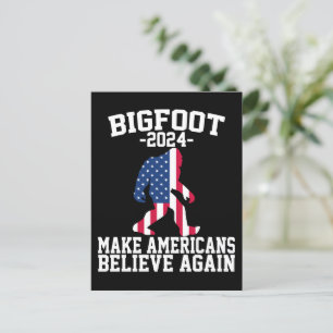 Bigfoot for President 2024 Funny Bigfoot Postkarte