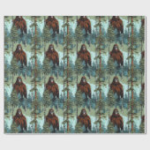 Bigfoot Forest Stare Down Beängstigend Geschenkpapier (Flach)