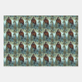 Bigfoot Forest Stare Down Beängstigend Geschenkpapier Set (Vorderseite)