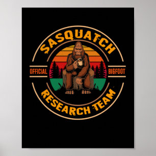 Bigfoot-Forschungsteam Retro Vintage Sasquatch Poster