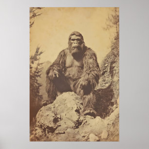 Bigfoot-Fotodruck Vintage Sasquatch-Kunst Poster