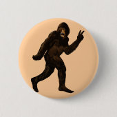 Bigfoot-Friedenszeichen Button (Vorderseite)