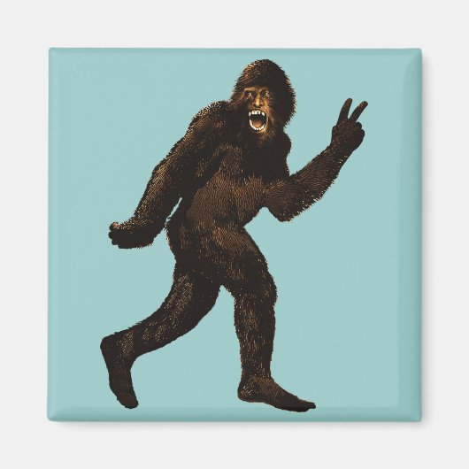 Bigfoot-Friedenszeichen Magnet (Vorne)