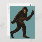 Bigfoot-Friedenszeichen Postkarte (Vorne/Hinten)