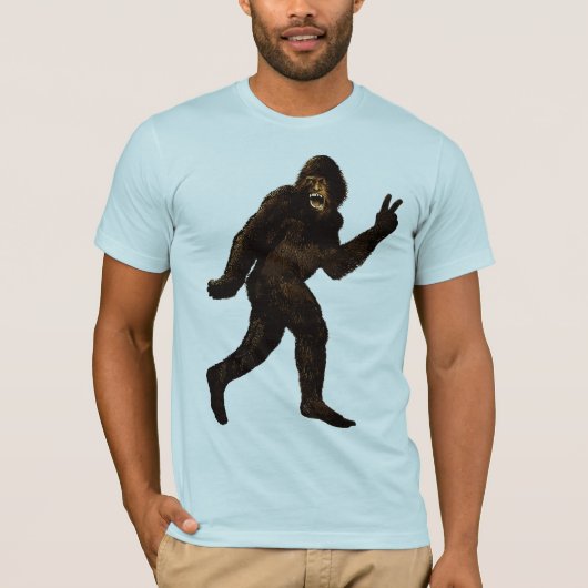 Bigfoot-Friedenszeichen T-Shirt (Vorderseite)
