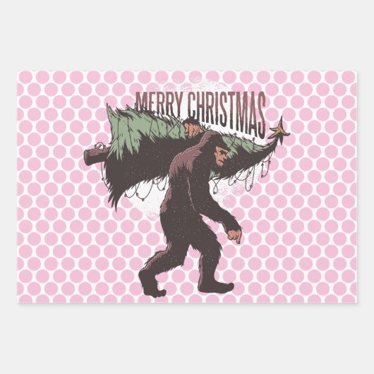 Bigfoot Frohe Weihnachten Geschenkpapier Set (Vorderseite 3)