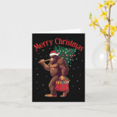 Bigfoot Frohe Weihnachtsbaum Lichter Sasquatch Xma Karte (Gelbe Blume)