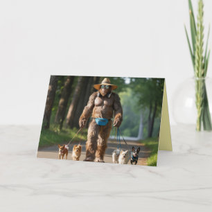 Bigfoot führt den Hund Karte