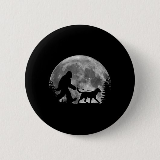 Bigfoot führt einen Hund Labrador Retriever Dad Mo Button (Vorderseite)