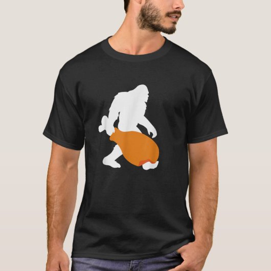 Bigfoot Funny Erntedank Weihnachten Türkei Leg Sa T-Shirt (Vorderseite)