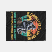 Bigfoot Funny Sasquatch Zombies Horror Lover Fleecedecke (Vorderseite (Horizontal))