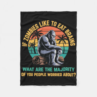 Bigfoot Funny Sasquatch Zombies Horror Lover Fleecedecke