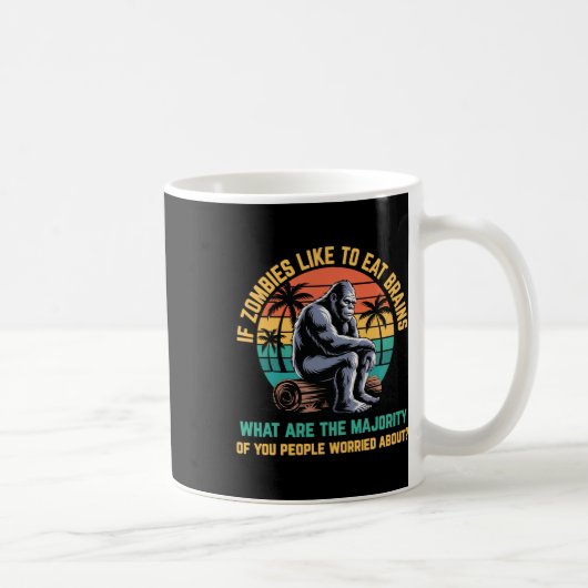 Bigfoot Funny Sasquatch Zombies Horror Lover Kaffeetasse (Rechts)