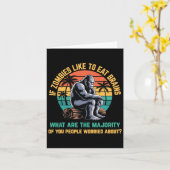 Bigfoot Funny Sasquatch Zombies Horror Lover Karte (Gelbe Blume)