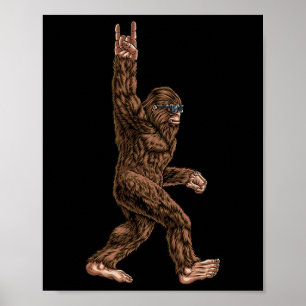 Bigfoot für Männer und Frauen - Rock on Sasquatch Poster