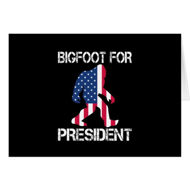 Bigfoot für Präsident Funny Bigfoot (Vorderseite (Horizontal))