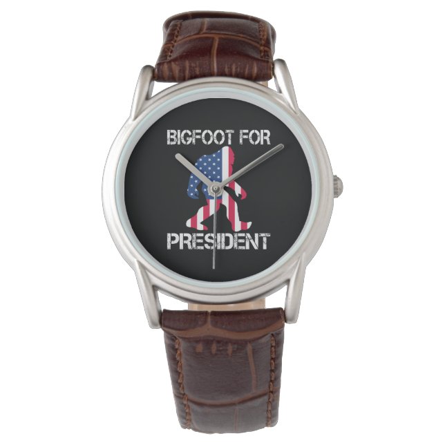Bigfoot für Präsident Funny Bigfoot Armbanduhr (Vorderseite)