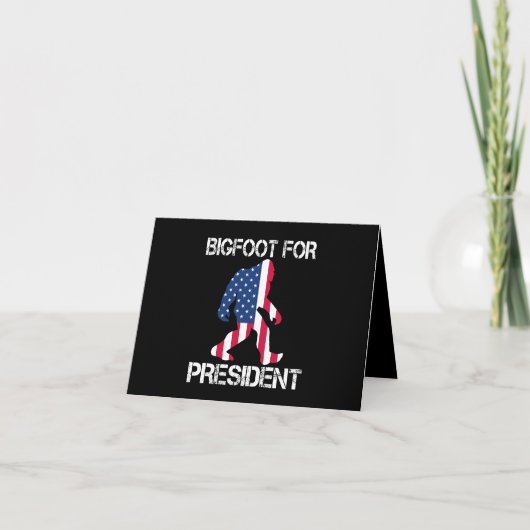 Bigfoot für Präsident Funny Bigfoot Dankeskarte (Vorderseite)