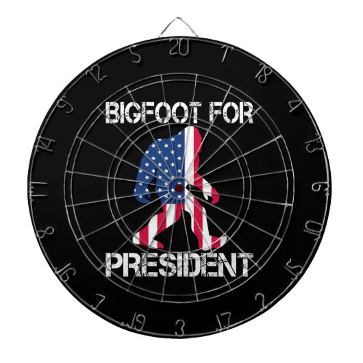 Bigfoot für Präsident Funny Bigfoot Dartscheibe (vorne)