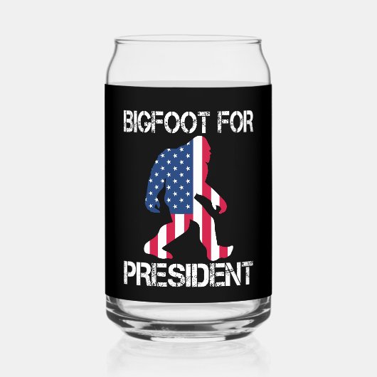 Bigfoot für Präsident Funny Bigfoot Dosenglas (Vorderseite)