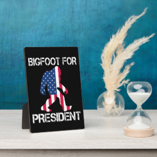 Bigfoot für Präsident Funny Bigfoot Fotoplatte
