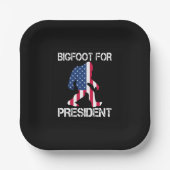 Bigfoot für Präsident Funny Bigfoot Pappteller (Vorderseite)