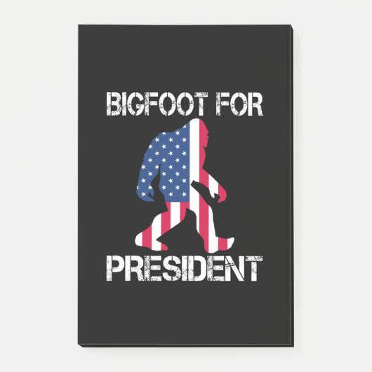 Bigfoot für Präsident Funny Bigfoot Post-it Klebezettel (Vorderseite)