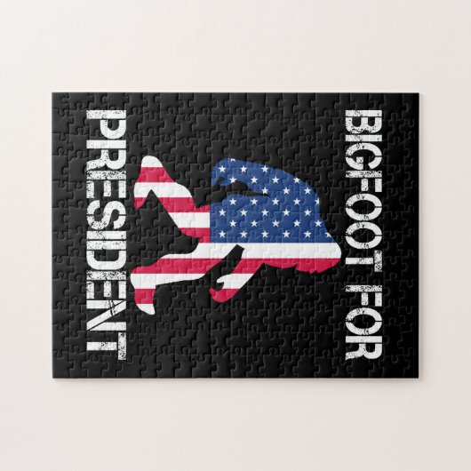Bigfoot für Präsident Funny Bigfoot Puzzle (Horizontal)