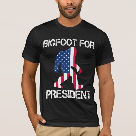 Bigfoot für Präsident Funny Bigfoot T-Shirt (Vorderseite)