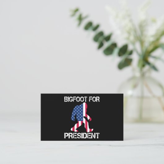 Bigfoot für Präsident Funny Bigfoot Treuekarte (Stehend Vorderseite)